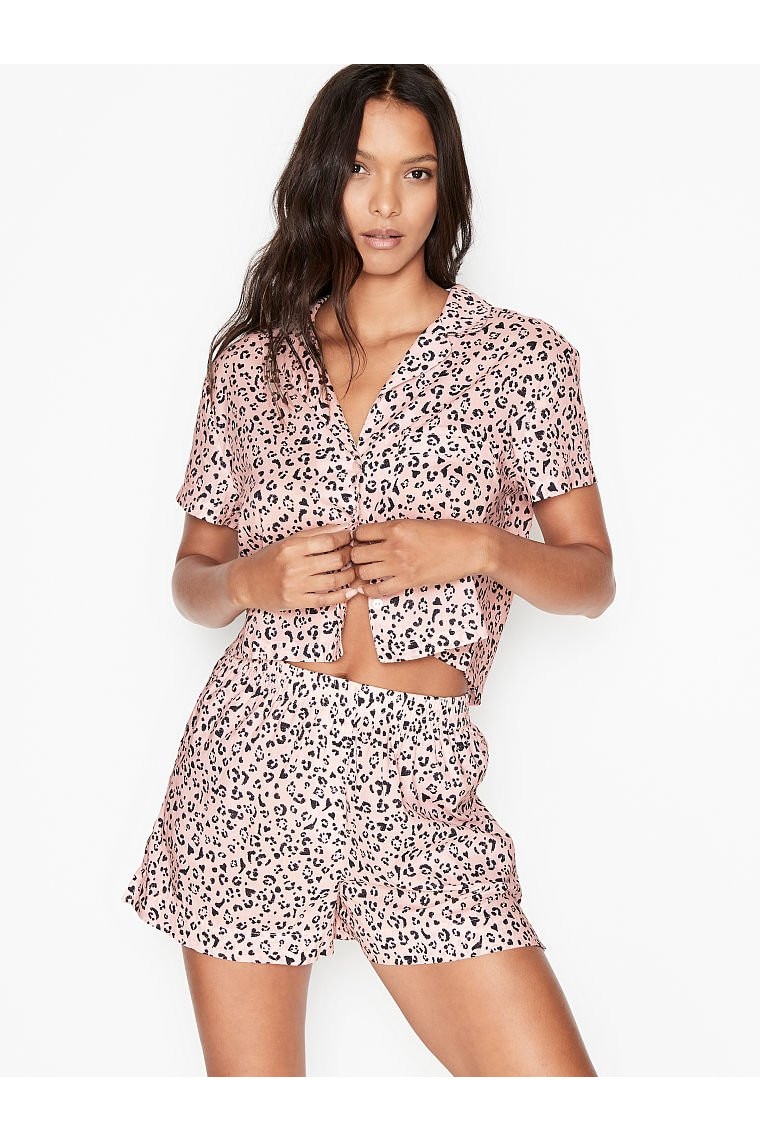 Pijama Victoria's Secret, cu pantaloni scurti bumbac