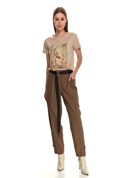 Tricou pentru femei, TOP SECRET, SPO5303, Bej Tricou pentru femei, TOP SECRET, SPO5303, Bej