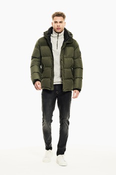 Garcia, Geaca regular fit cu vatelina, Verde militar, XL Garcia, Geaca regular fit cu vatelina, Verde militar, XL