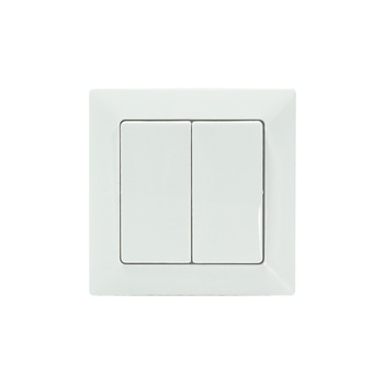 Intrerupator dublu cap scara Siemens Delta, titanium white Intrerupator dublu cap scara Siemens Delta, titanium white