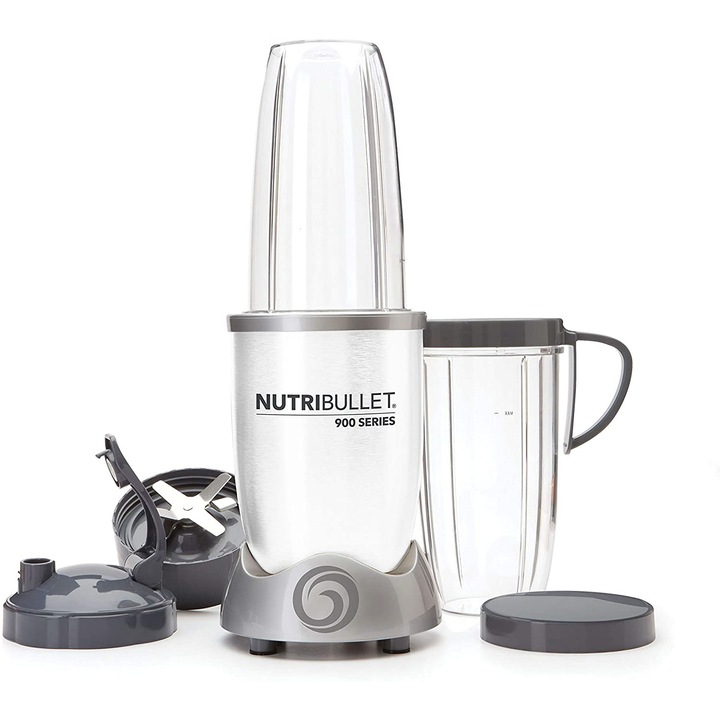 Блендер Nutribullet NC900, 900 W, 0.9 l, 1 скорост, аксесоари, бял