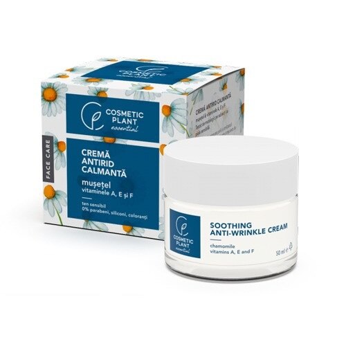 Crema antirid calmanta Cosmetic plant cu extract de musetel & vitaminele A, E si F, 50 ml