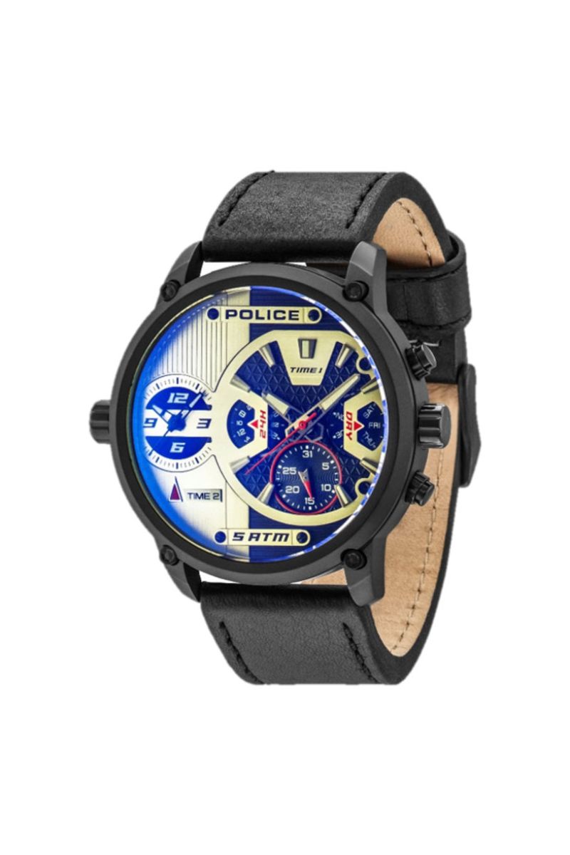 Ceas barbatesc Police, R1451278001, Negru/Albastru