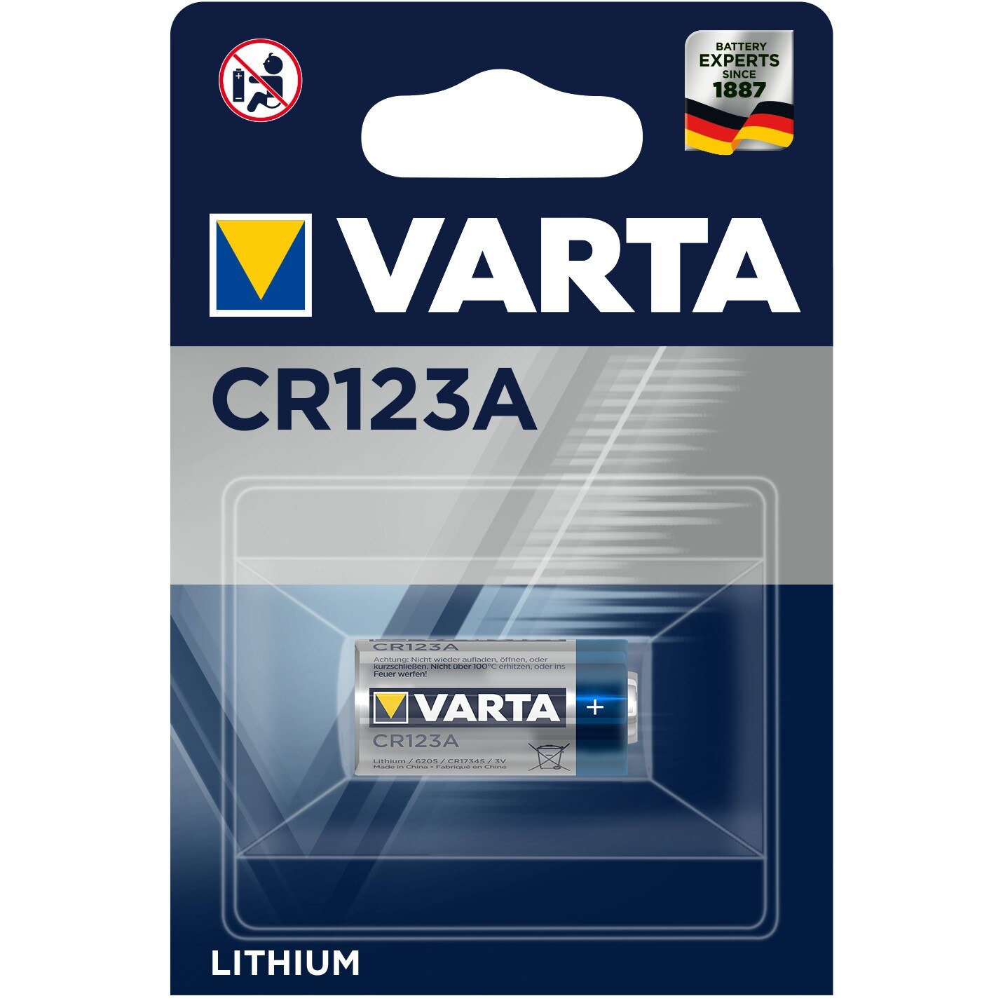 Baterie Litiu Varta Professional CR123A blister 1 buc