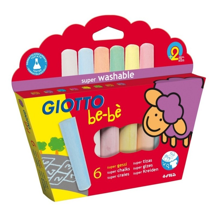 6 db Giotto Bebe krétapálcás készlet
