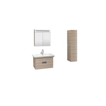 Set mobilier baie suspendat Rave90 Karmen, 90 cm cu iluminare, priza, intrerupator si lavoar Set mobilier baie suspendat Rave90 Karmen, 90 cm cu iluminare, priza, intrerupator si lavoar