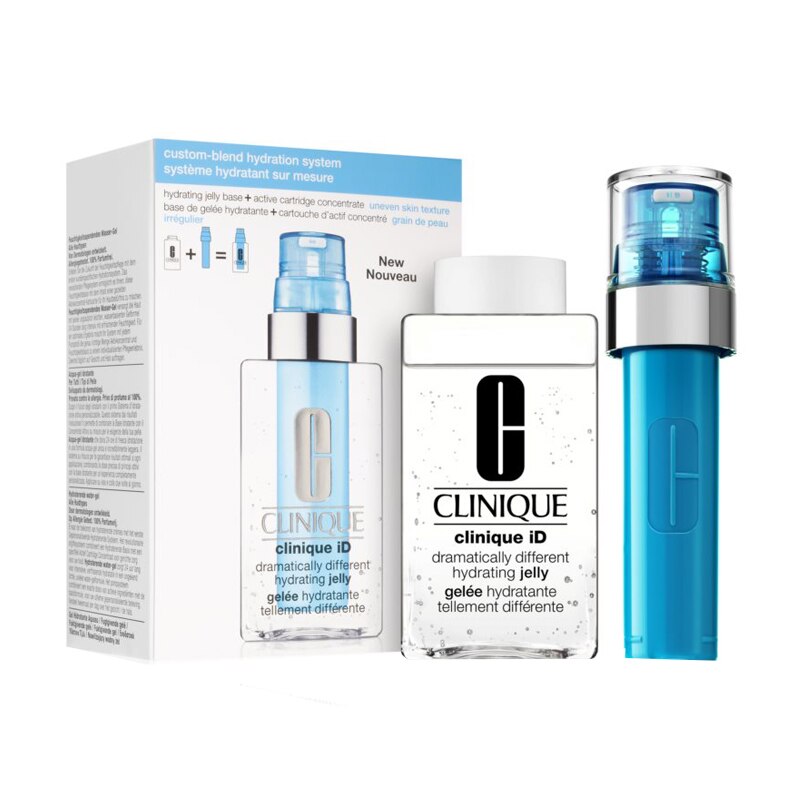 Set Clinique iD, Gel hidratant pentru pori dilatati si uniformizarea tenului Dramatically Different Hydrating ,115 ml, Ser Active Cartridge , 10 ml