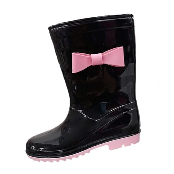 Cizme din cauciuc pentru fete American Club 02/21N, Negru 62520 Cizme din cauciuc pentru fete American Club 02/21N, Negru 62520