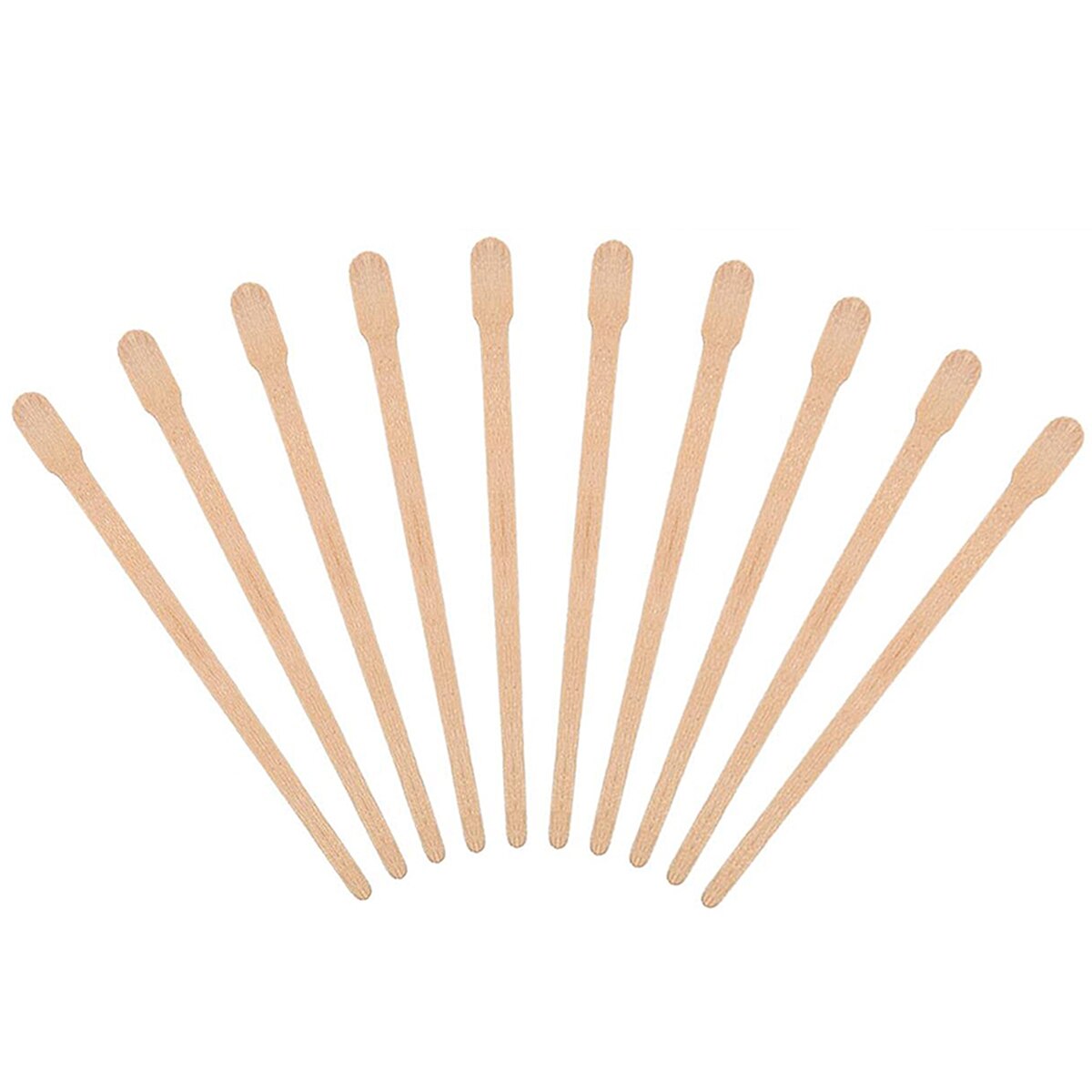 Set 10 spatule din lemn, pentru epilat cu ceara, inguste, pentru zonele greu accesibile