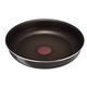 Set de 10 piese Tefal Ingenio Essential, tigaie 20/22/26 cm, craticioara 16/18 cm, capace de plastic 16/18 cm, 2 spatule, maner, negru