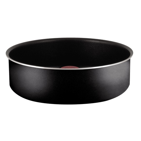 Set de 10 piese Tefal Ingenio Essential, tigaie 20/22/26 cm, craticioara 16/18 cm, capace de plastic 16/18 cm, 2 spatule, maner, negru