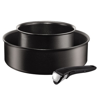 Set de 3 piese Tefal Ingenio Expertise, cratita 24 cm, craticioara 16 cm, maner Set de 3 piese Tefal Ingenio Expertise, cratita 24 cm, craticioara 16 cm, maner