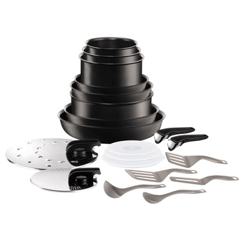 Set de 20 piese Tefal Ingenio Performance, tigaie 22/24/26/28 cm, craticioara 16/18/20 cm, cratita 24 cm, 5 spatule, 3 capace de plastic 16/18/20 cm, 2 capace ajustabile 14-20 cm, 2 manere Set de 20 piese Tefal Ingenio Performance, tigaie 22/24/26/28 cm, craticioara 16/18/20 cm, cratita 24 cm, 5 spatule, 3 capace de plastic 16/18/20 cm, 2 capace ajustabile 14-20 cm, 2 manere