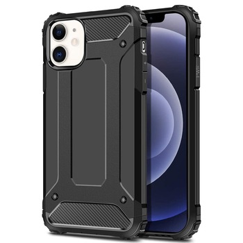 Carcasa de protectie pentru iPhone 13 Pro Max, insertii carbon, Negru, KOF-BBL3424 Carcasa de protectie pentru iPhone 13 Pro Max, insertii carbon, Negru, KOF-BBL3424