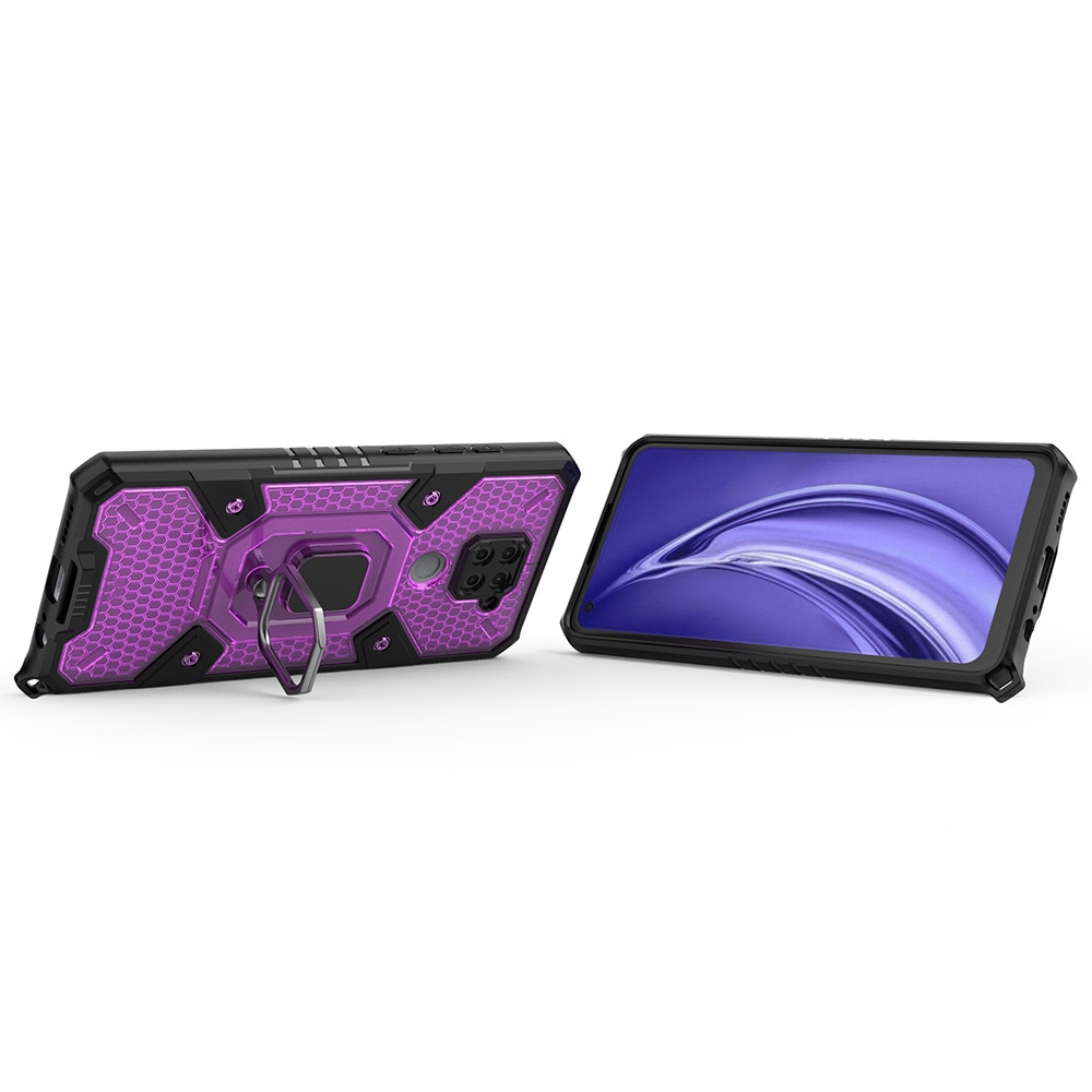 Husa pentru Xiaomi Redmi Note 9 / Redmi 10X 4G, Techsuit Honeycomb Armor, Rose-Violet