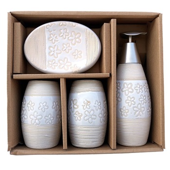 Set baie cu flori 4 piese 3 Set baie cu flori 4 piese 3