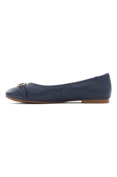 Aldo, Balerini din piele ecologica cu monograma metalica Laabelle, Albastru inchis Aldo, Balerini din piele ecologica cu monograma metalica Laabelle, Albastru inchis