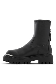 Aldo, Ghete din piele ecologica cu talpa masiva, Negru, 36 Aldo, Ghete din piele ecologica cu talpa masiva, Negru, 36