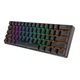 Механична игрална клавиатура Royal Kludge RK61, 61 клавиша, hotswap, RGB осветление, 60%, Keycaps ABS двоен удар, безжична или кабелна връзка, 750 mAh батерия, преносима, черна, RK61