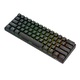 Механична игрална клавиатура Royal Kludge RK61, 61 клавиша, hotswap, RGB осветление, 60%, Keycaps ABS двоен удар, безжична или кабелна връзка, 750 mAh батерия, преносима, черна, RK61
