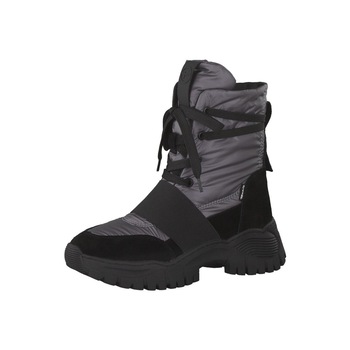 Ghete sport dama, Tamaris, Booties Flats Pewter, Piele naturala, Gri, 38 EU Ghete sport dama, Tamaris, Booties Flats Pewter, Piele naturala, Gri, 38 EU