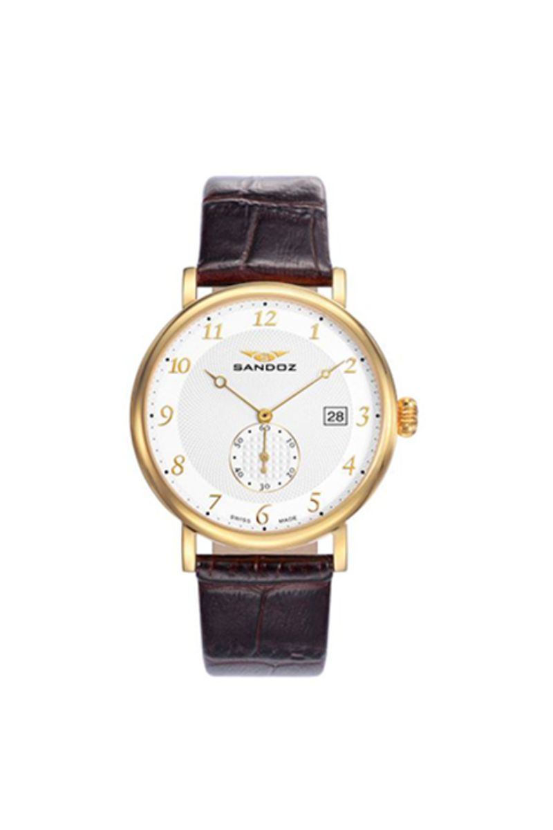 Ceas barbatesc Sandoz, 81431-95, Maro/Auriu