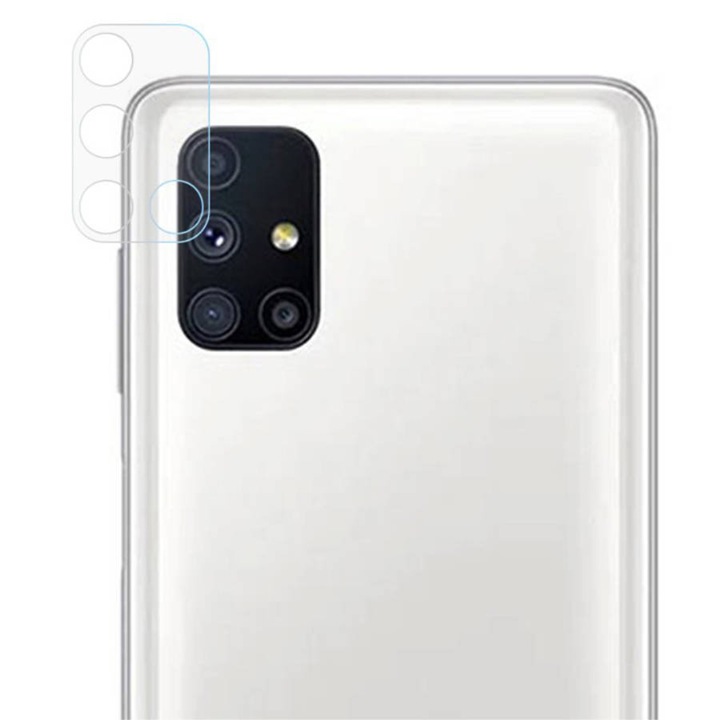 Folie de protectie Camera pentru Samsung Galaxy A71 din Sticla Securizata FullHD, Optim IAO Technology, Transparent