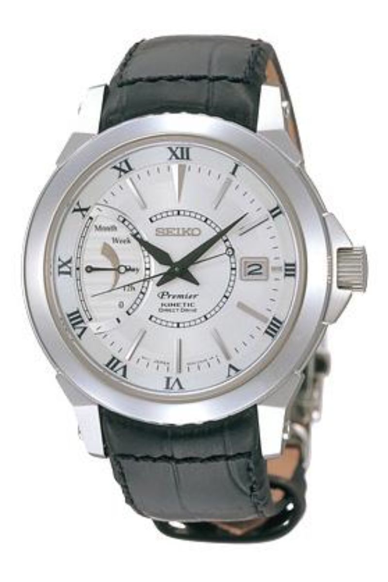 Ceas barbatesc Seiko, SRG003, Negru/Argintiu