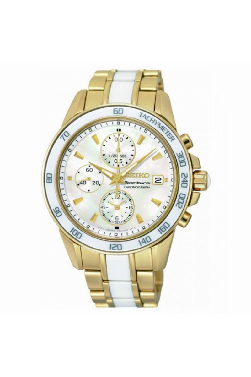 Ceas dama Seiko, SNDX02P1, Auriu/Alb