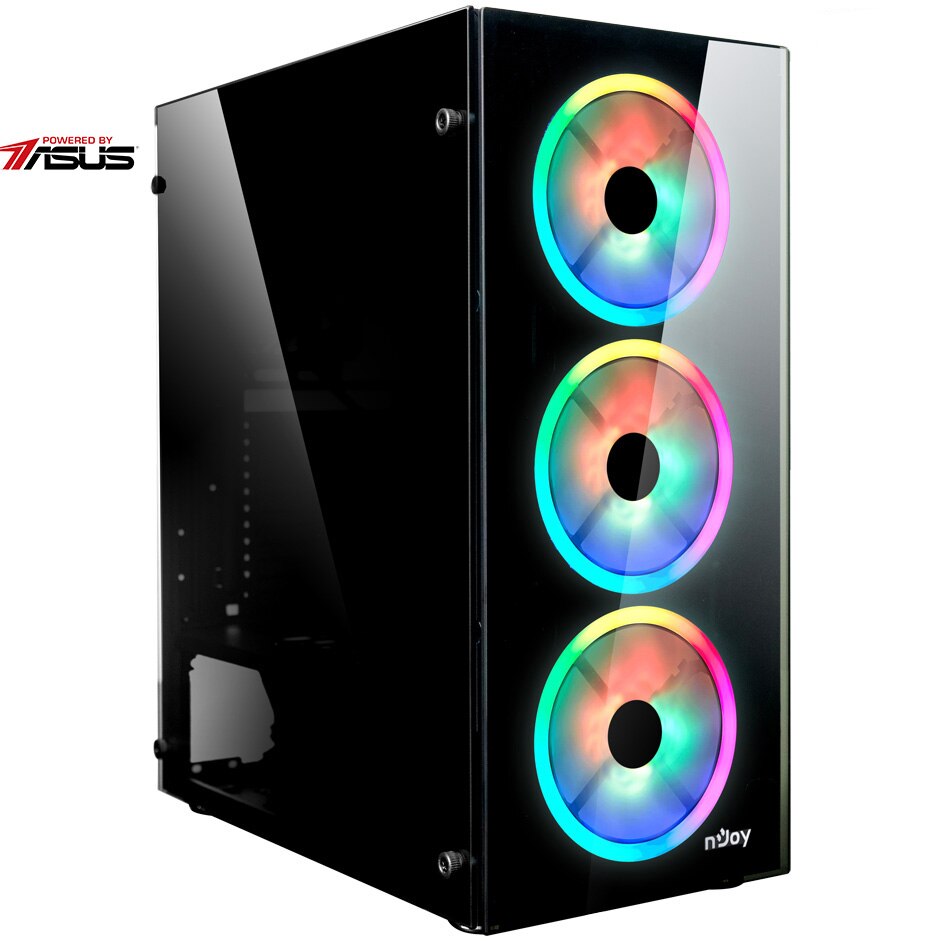 Sistem Desktop PC Serioux Powered by ASUS cu procesor AMD Ryzen™ 5 5600G pana la 4.40GHz, 8GB DDR4, 500GB SSD M.2 PCIe, Wi-Fi, Radeon™ Graphics 7, No OS