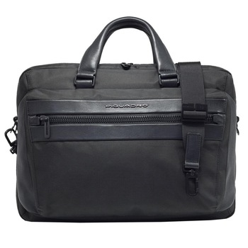 Servieta PIQUADRO din tesut reciclat si piele, port laptop 14'' si iPad®Pro 12,9'', LCA5749S117/N, negru Servieta PIQUADRO din tesut reciclat si piele, port laptop 14'' si iPad®Pro 12,9'', LCA5749S117/N, negru