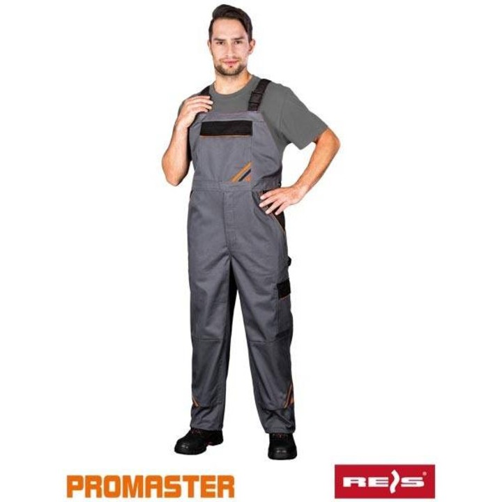 Salopeta de protectie PRO-B cu bretele reglabile 48 Gri