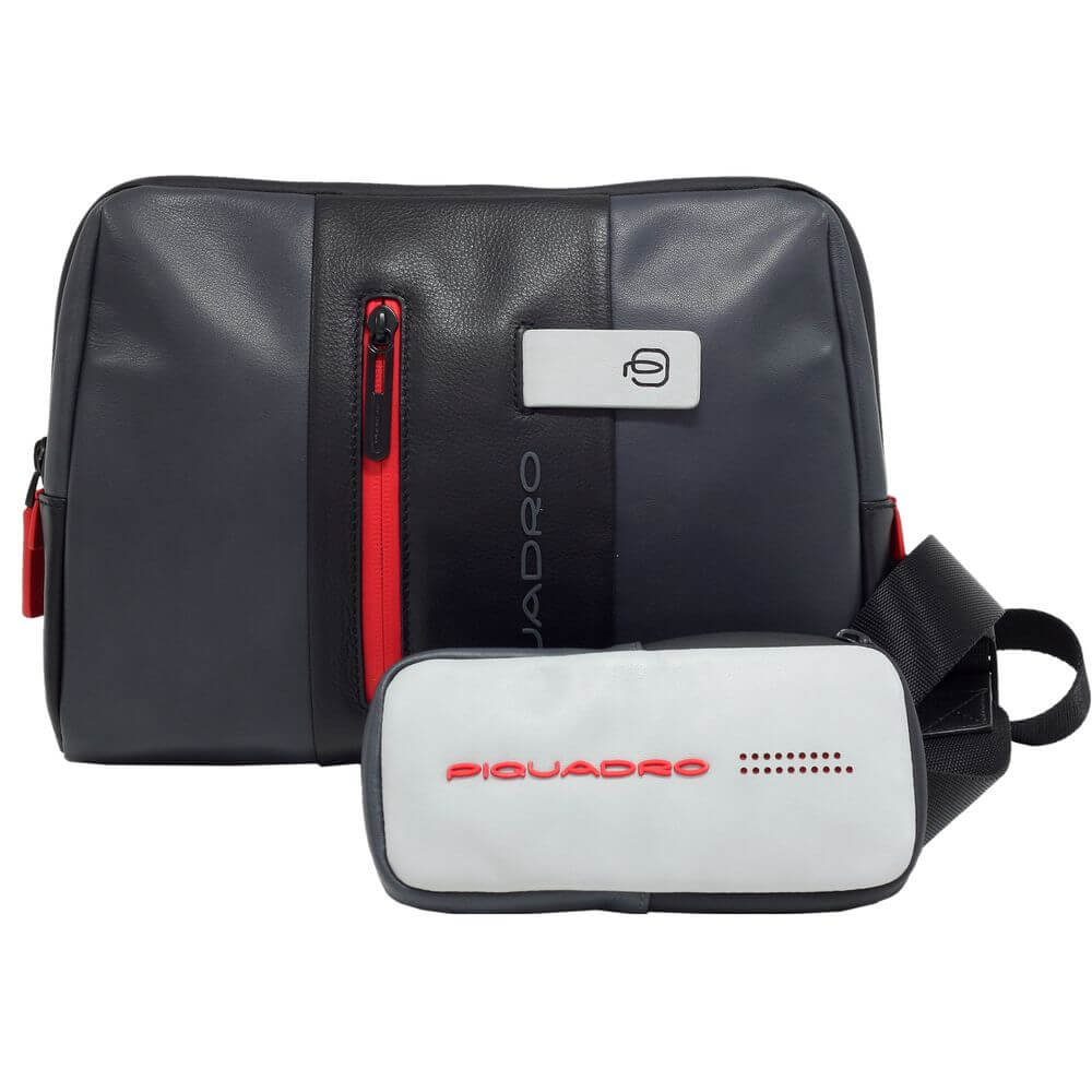 Geanta de umar PIQUADRO cu port telefon detasabil, CA4974UB00/GRN, gri