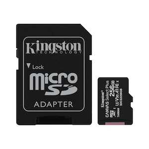 Card de memorie MicroSD Kingston Canvas Select Plus, 256GB, UHS-I, 100MB/s, cu adaptor