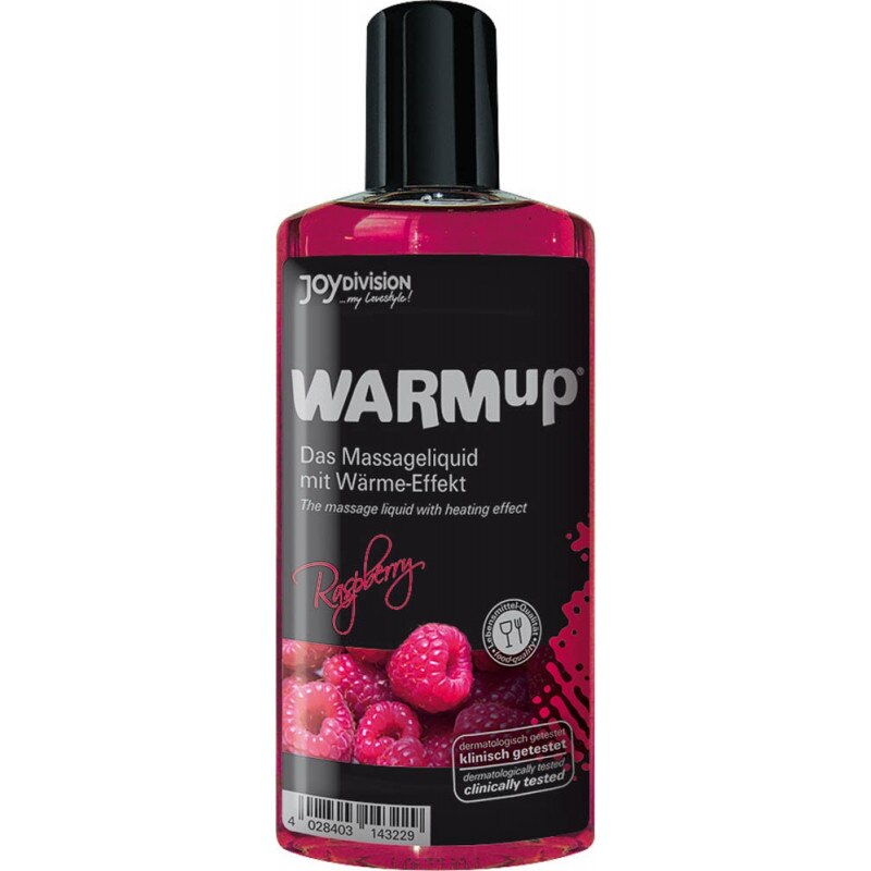 Lubrifiant WarmUp pentru masaj, cu efect de incalzire si aroma de zmeura, 150 ml