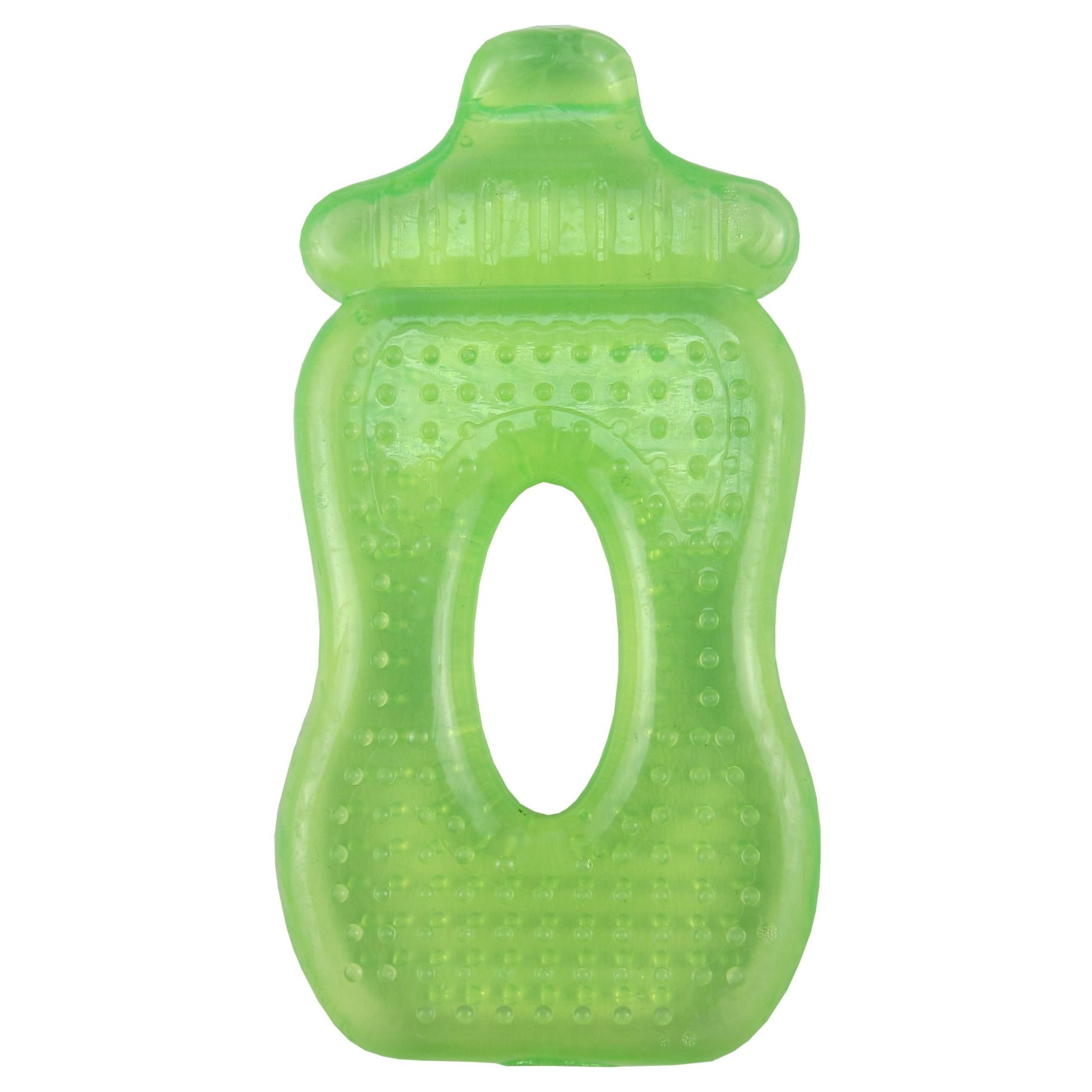 Inel gingival forma biberon, verde, 08/8215, Primii Pasi