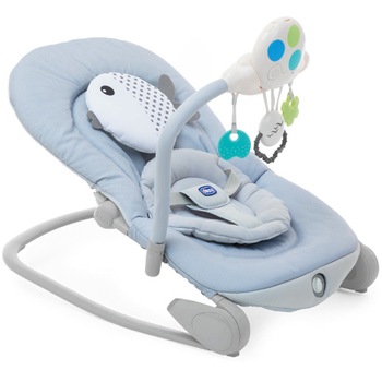 Balansoar Chicco Muzical cu Vibratii si Luminite Balloon, 0 luni+, Albastru Balansoar Chicco Muzical cu Vibratii si Luminite Balloon, 0 luni+, Albastru