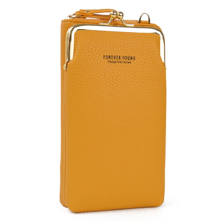 Portofel tip geanta PFY, PT516 Angela, galben