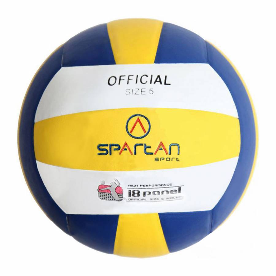 Minge volley, Spartan, Indoor, PU, cusuta manual, 18 panouri, marime oficiala