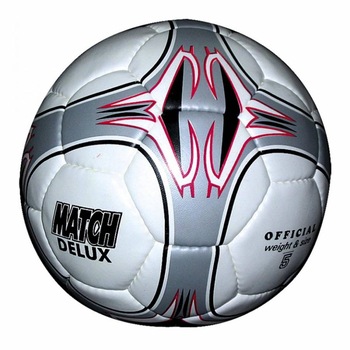 Minge de fotbal, SPARTAN, Match Deluxe, marimea 5, piele si PU, cusuta manual, 32 panouri, pentru toate conditiile meteorologice Minge de fotbal, SPARTAN, Match Deluxe, marimea 5, piele si PU, cusuta manual, 32 panouri, pentru toate conditiile meteorologice