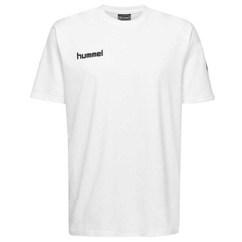 Tricou sport Hummel Go Kids Cotton S/S, Alb/Negru Tricou sport Hummel Go Kids Cotton S/S, Alb/Negru