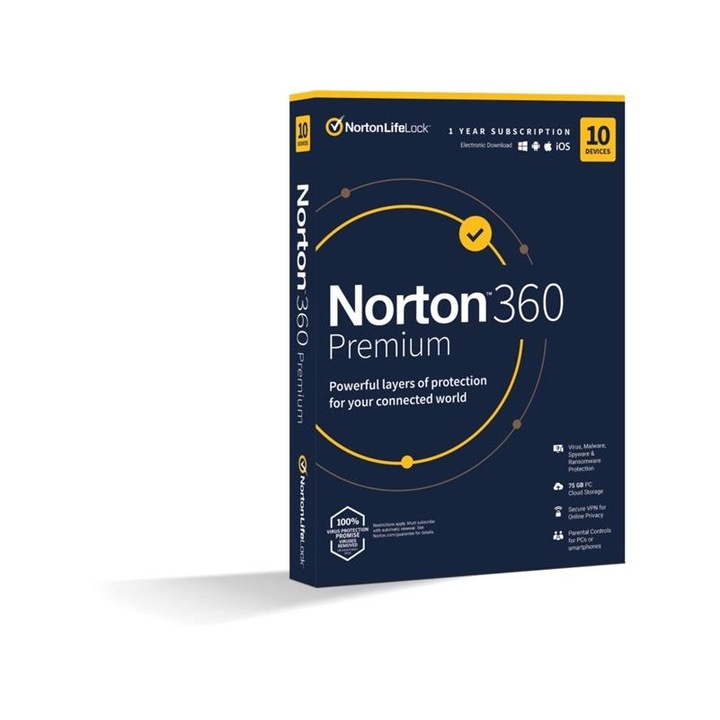 Norton 360 Premium 75Gb Hun 1 Felhasználó 10 Gép 1 Éves Dobozos Vírusirtó Szoftver