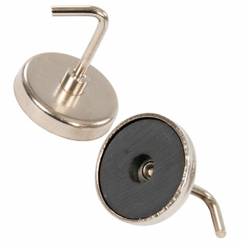 Set 2 carlige, baza magnetica, diametru 35mm, Silverline Set 2 carlige, baza magnetica, diametru 35mm, Silverline