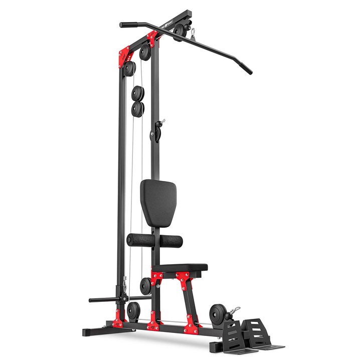 Aparat fitness Marbo Sport Retraction Machine MH-W106 2.0, Negru/Rosu