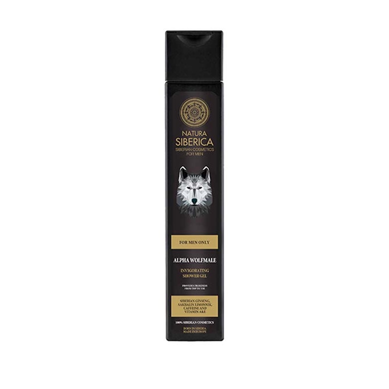 Gel de dus revigorant pentru barbati cu plante siberiene Alpha Wolfmale, Natura Siberica, 250 ml