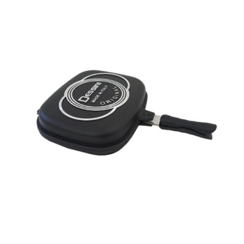 Tigaie Dubla, Antiaderenta, 32 cm, Manere cu Magnet, Rezistenta la Temperaturi Ridicate, Design Ergonomic, Negru Tigaie Dubla, Antiaderenta, 32 cm, Manere cu Magnet, Rezistenta la Temperaturi Ridicate, Design Ergonomic, Negru