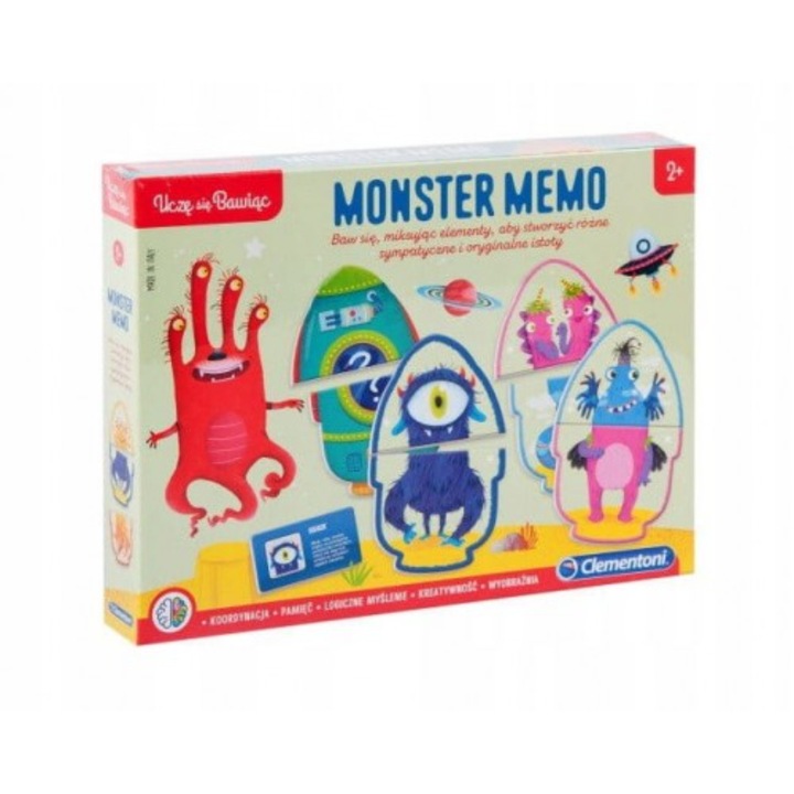 Oktatójáték Monster Memo, Clementoni, 2 év+