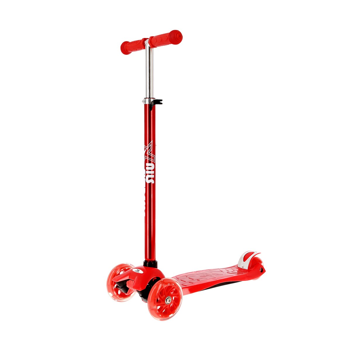 Trotineta 3in1 pentru copii HLB08, Nils, Pliabila, Cu scaunel detasabil, Inaltime reglabila, rosu