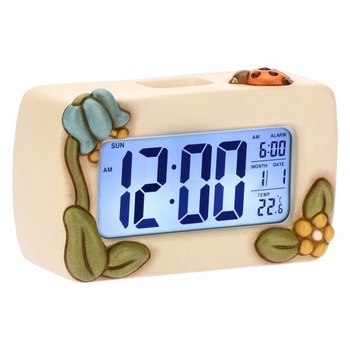 Ceas cu mecanism digital, ceramica THUN, model Country, 16 cm Ceas cu mecanism digital, ceramica THUN, model Country, 16 cm