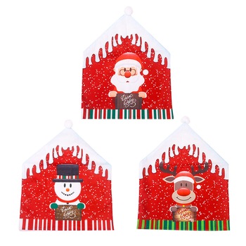 Set 3 husa universala scaun, cu motive de Craciun pentru decorare, 47x60cm Set 3 husa universala scaun, cu motive de Craciun pentru decorare, 47x60cm